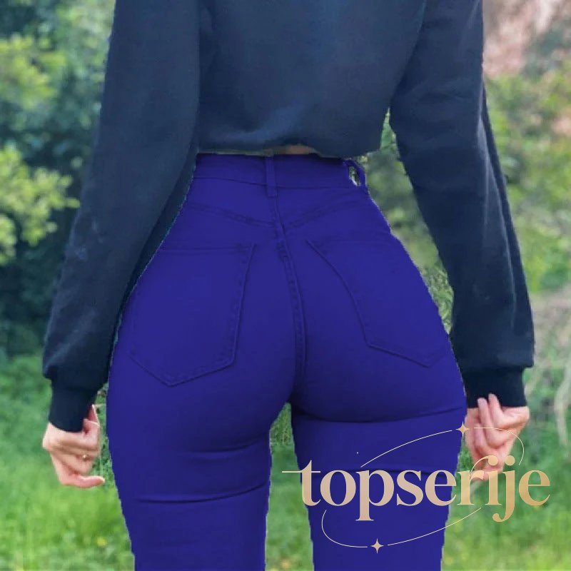 Plus Size Skinny Women's Stretch High Waisted Sexy Pencil Fashion Streetwears Elastici Slim Casual Denim Jean