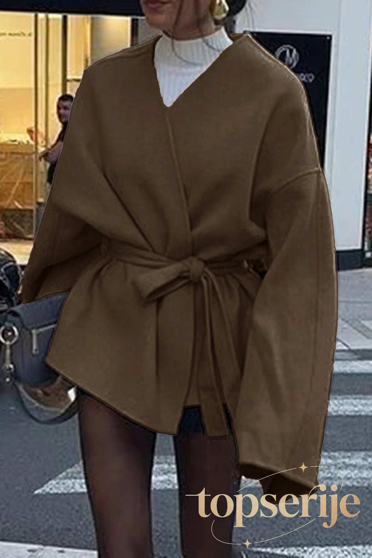 Tailored Long Sleeve Belted Trench Coat