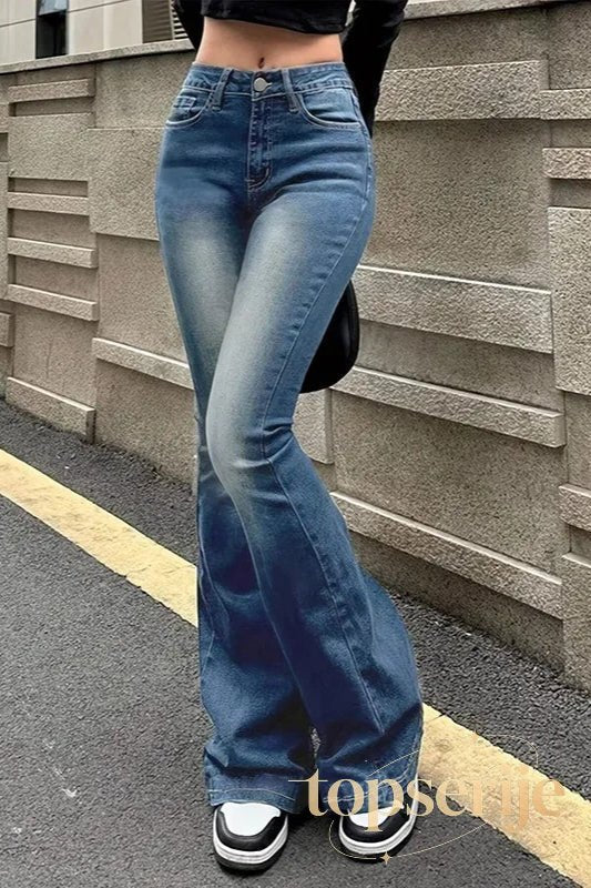 High Waist Flared Bootcut Jeans