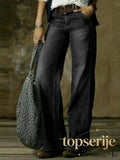 Vintage Style Loose Wide Leg Streetwear Denim Jean
