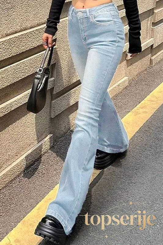 High Waist Flared Bootcut Jeans