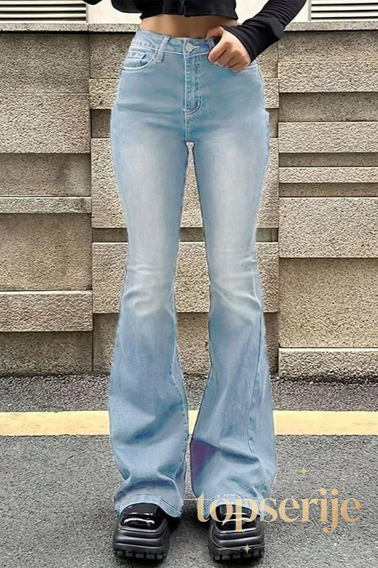 High Waist Flared Bootcut Jeans