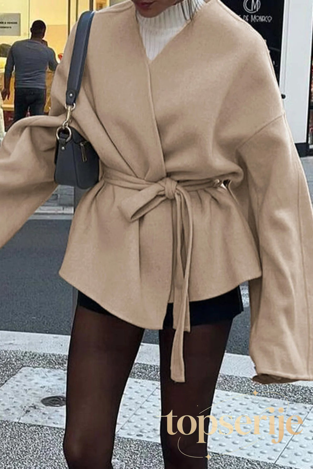 Tailored Long Sleeve Belted Trench Coat