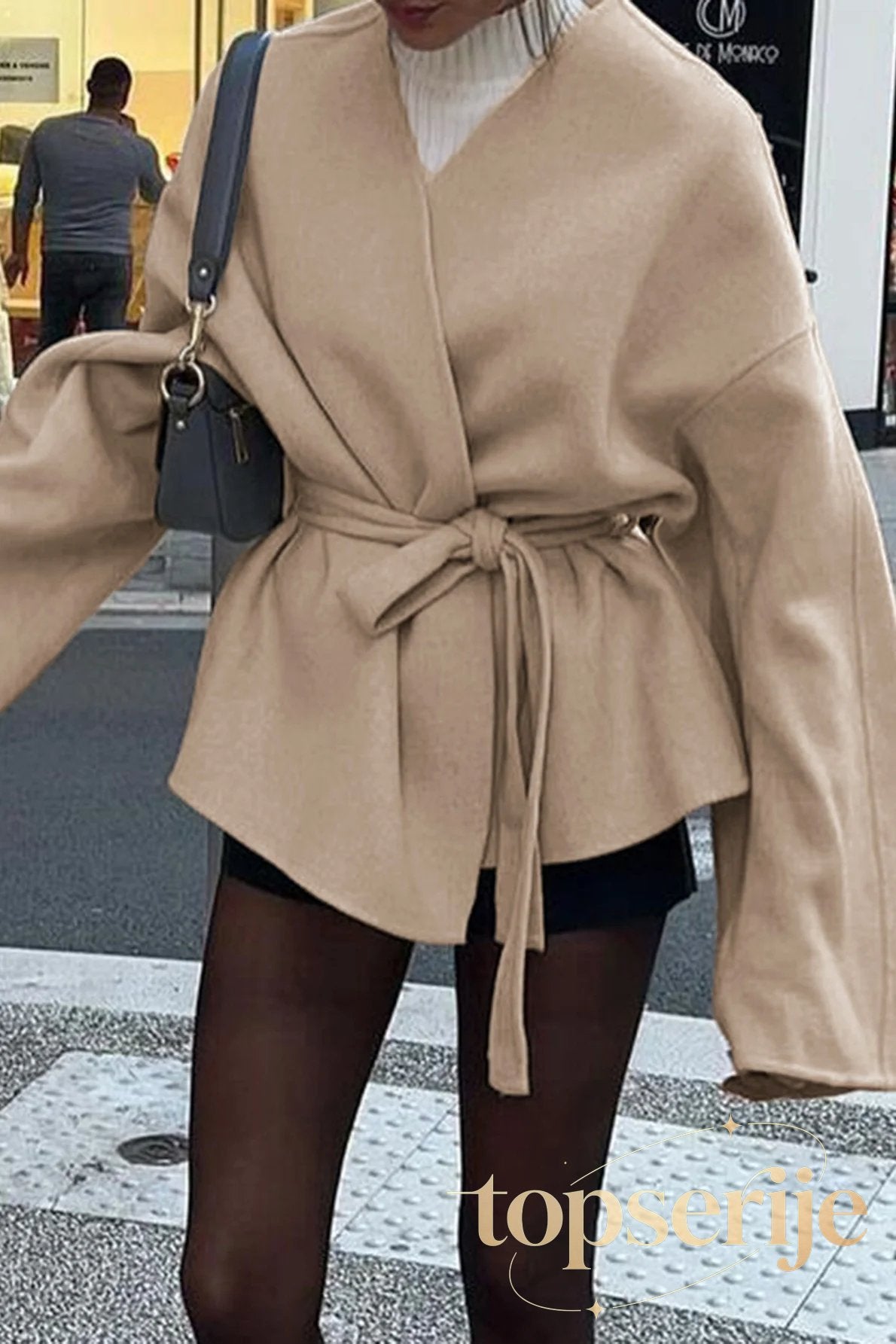Tailored Long Sleeve Belted Trench Coat