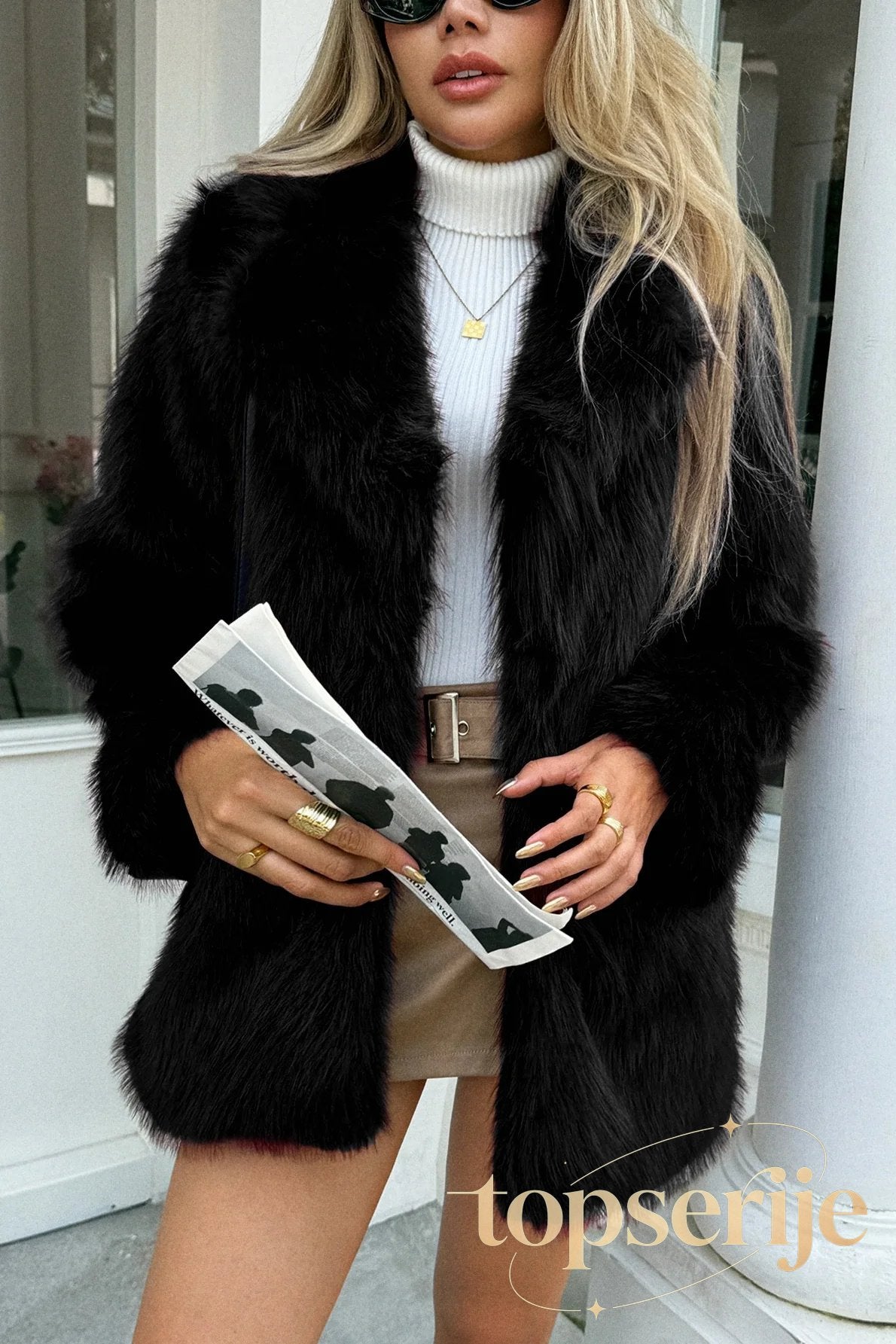 Velvet Touch Plush Elegant Coat