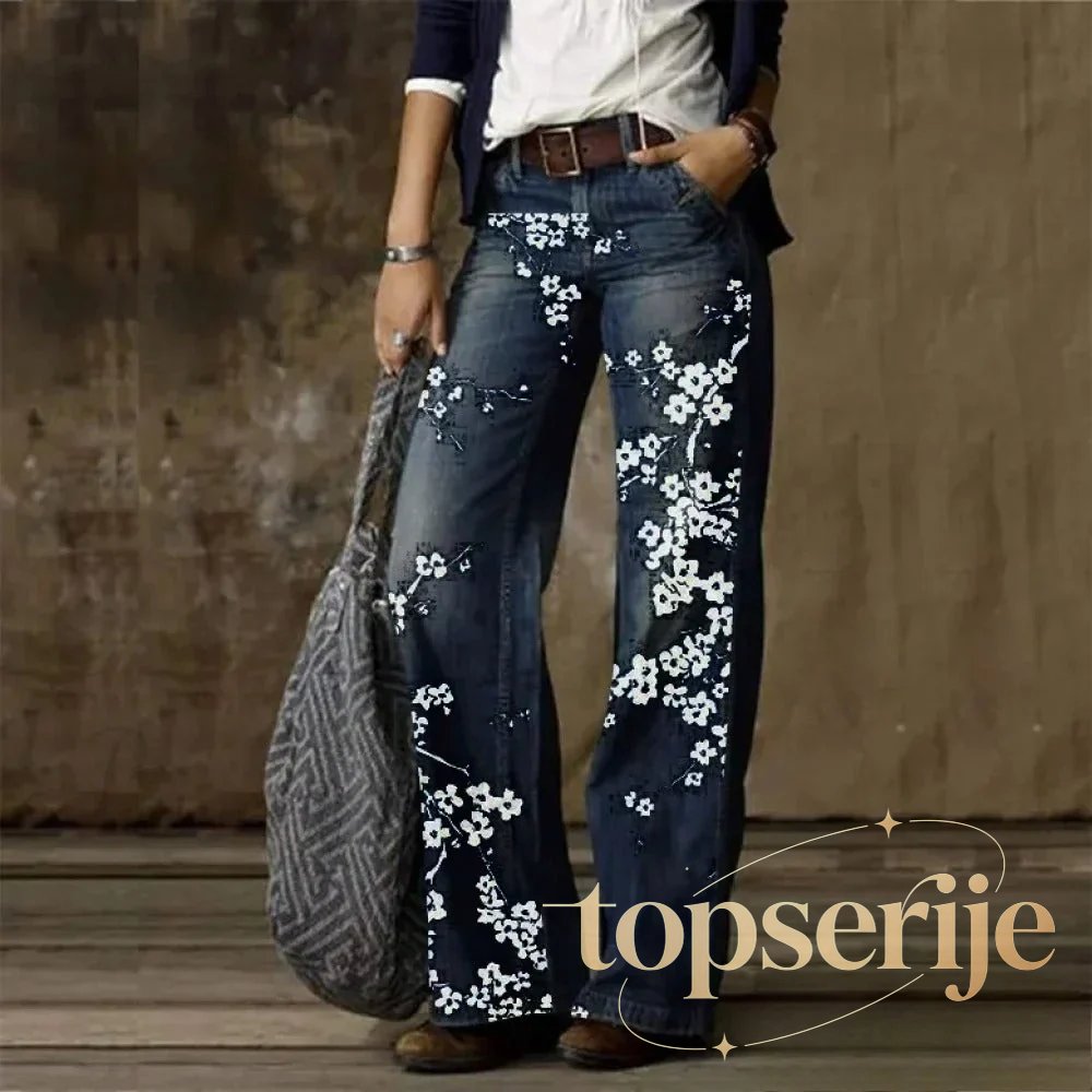 Vintage Style Loose Wide Leg Streetwear Denim Jean