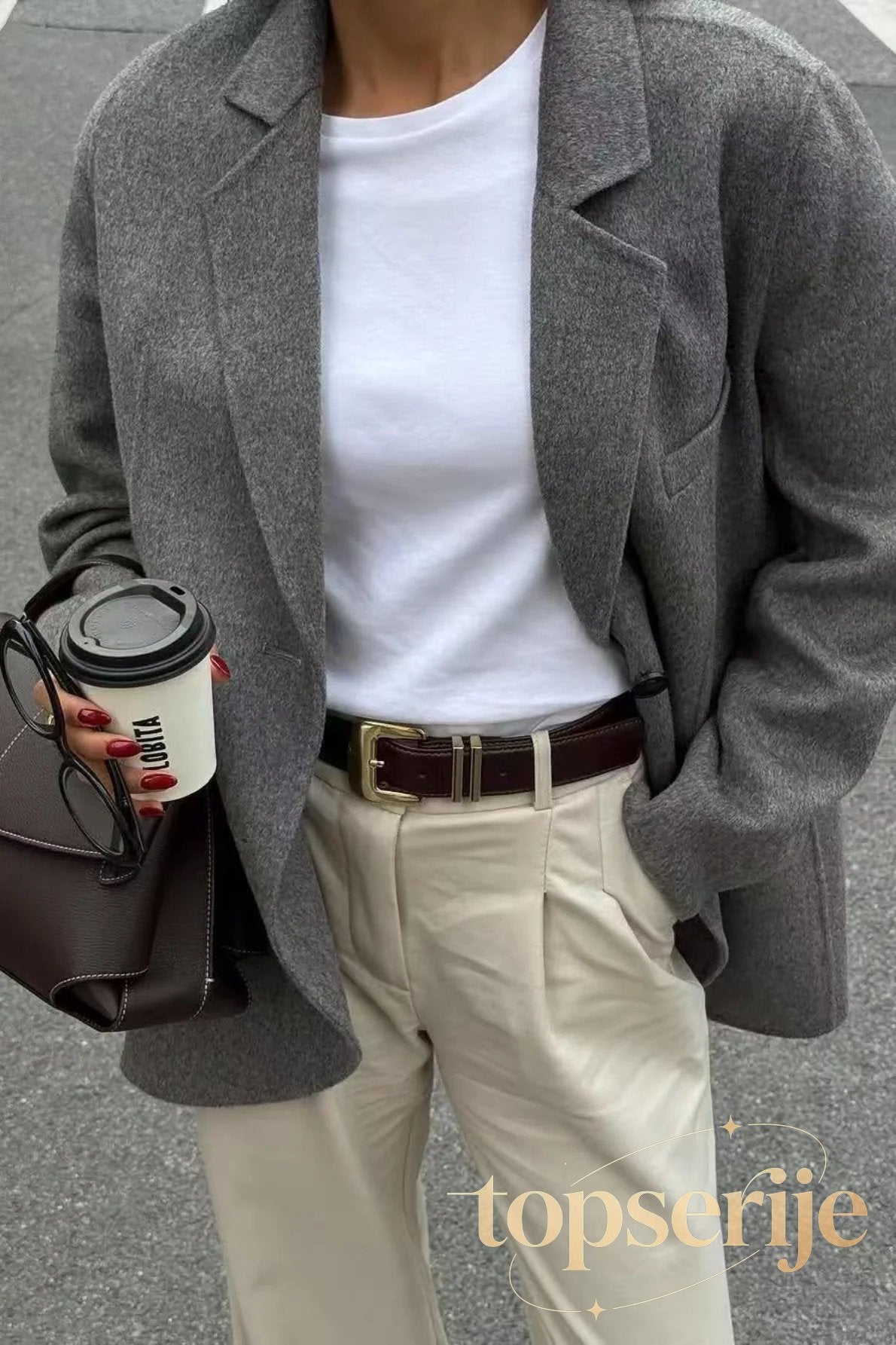 Minimalist Solid Color Tailored Coat