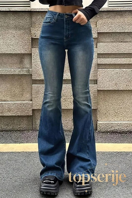 High Waist Flared Bootcut Jeans