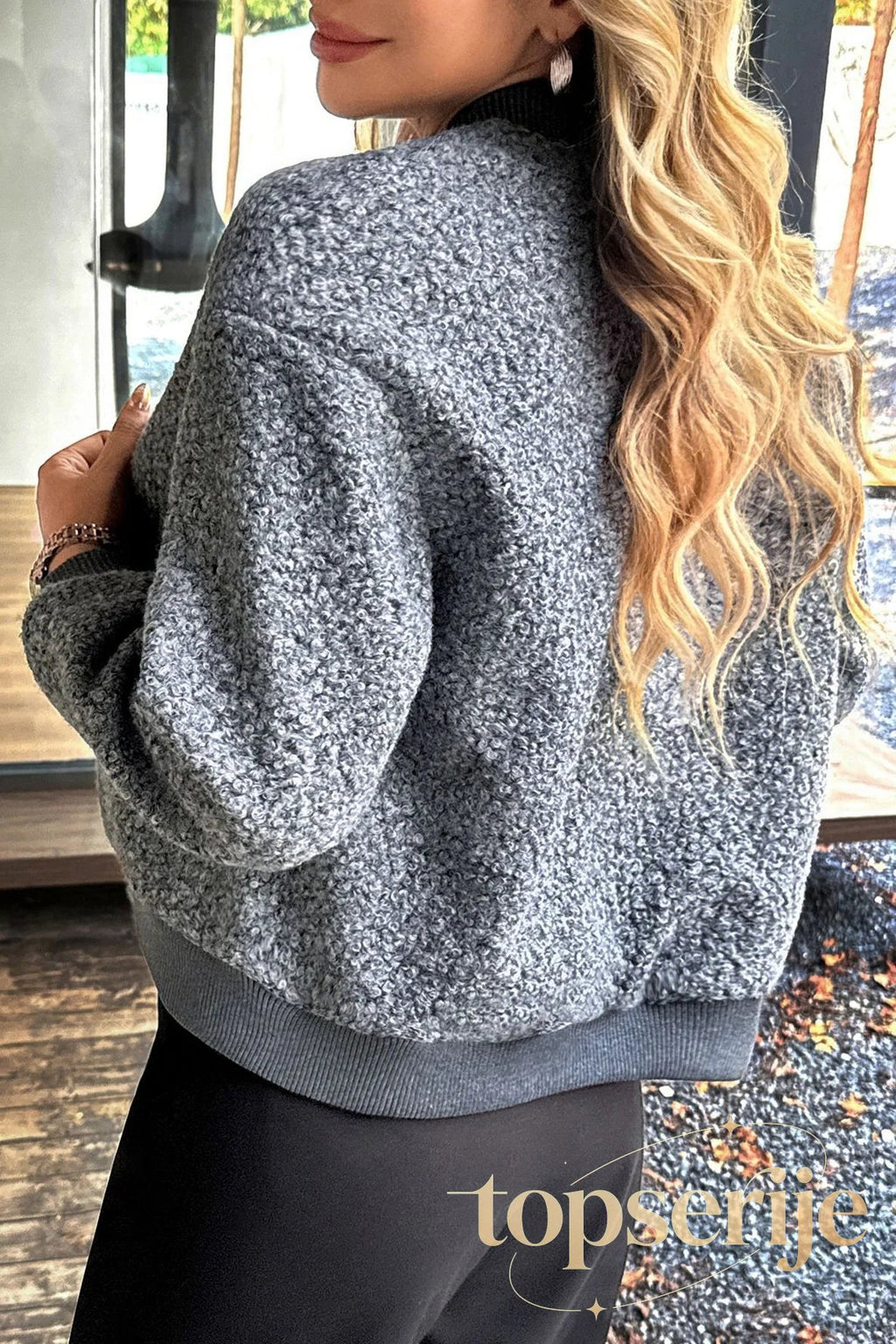Holiday Style Long Sleeve Button Coat