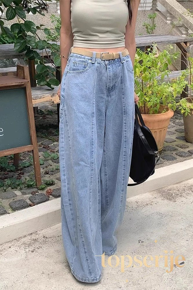 Retro High Waist Wide-Leg Jeans