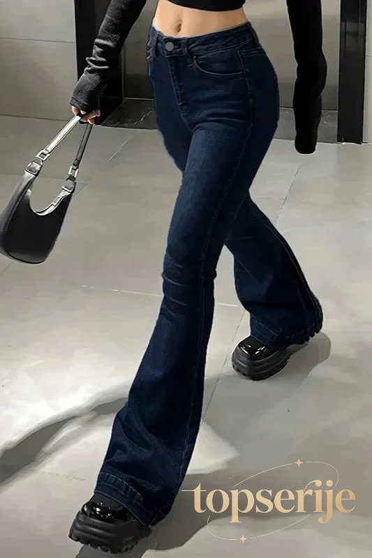 High Waist Flared Bootcut Jeans