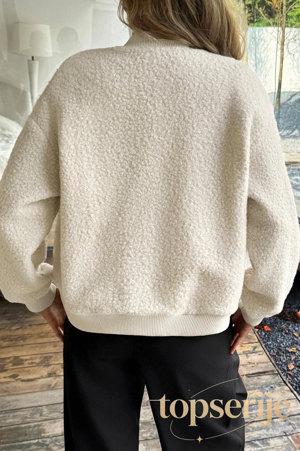Holiday Style Long Sleeve Button Coat
