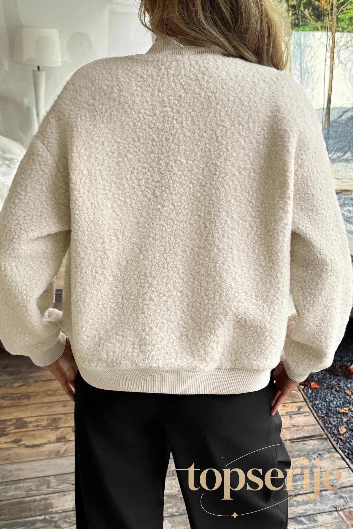 Holiday Style Long Sleeve Button Coat