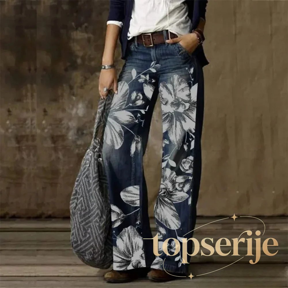 Vintage Style Loose Wide Leg Streetwear Denim Jean