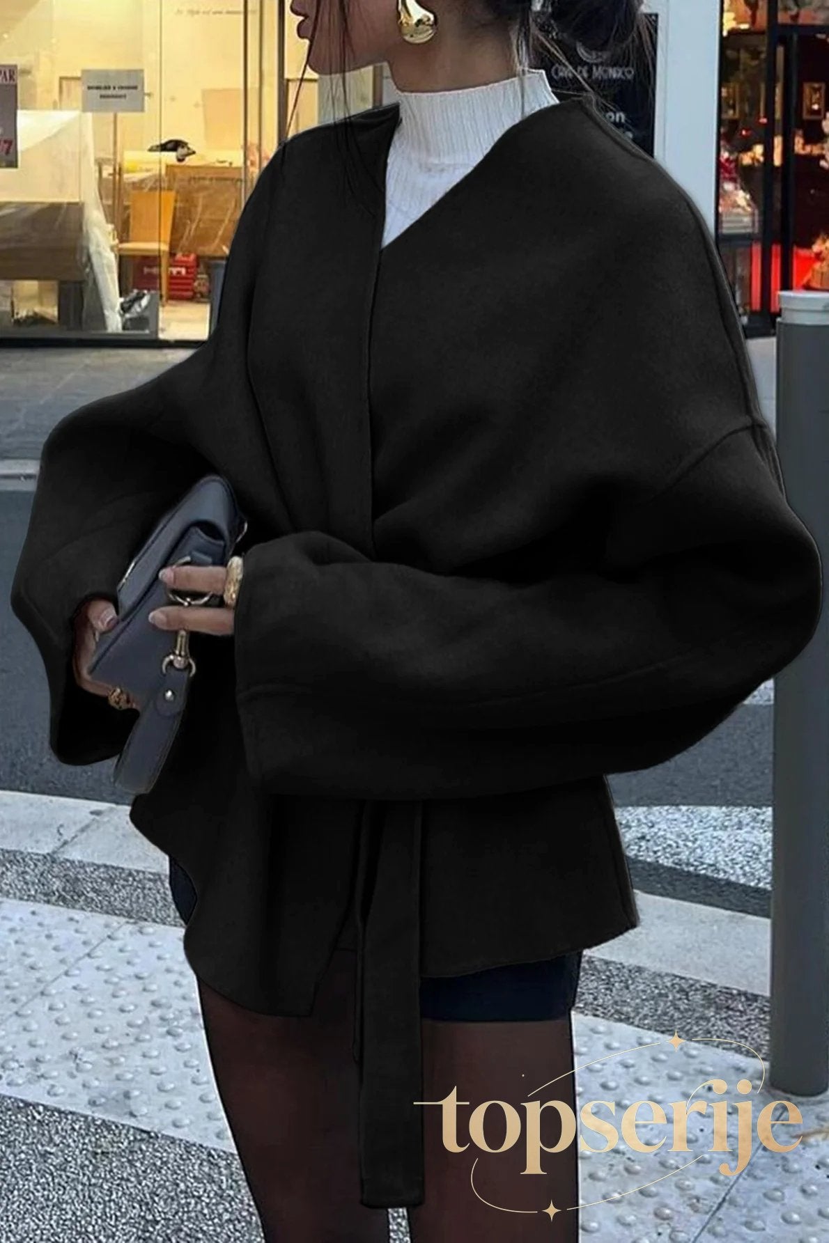 Tailored Long Sleeve Belted Trench Coat