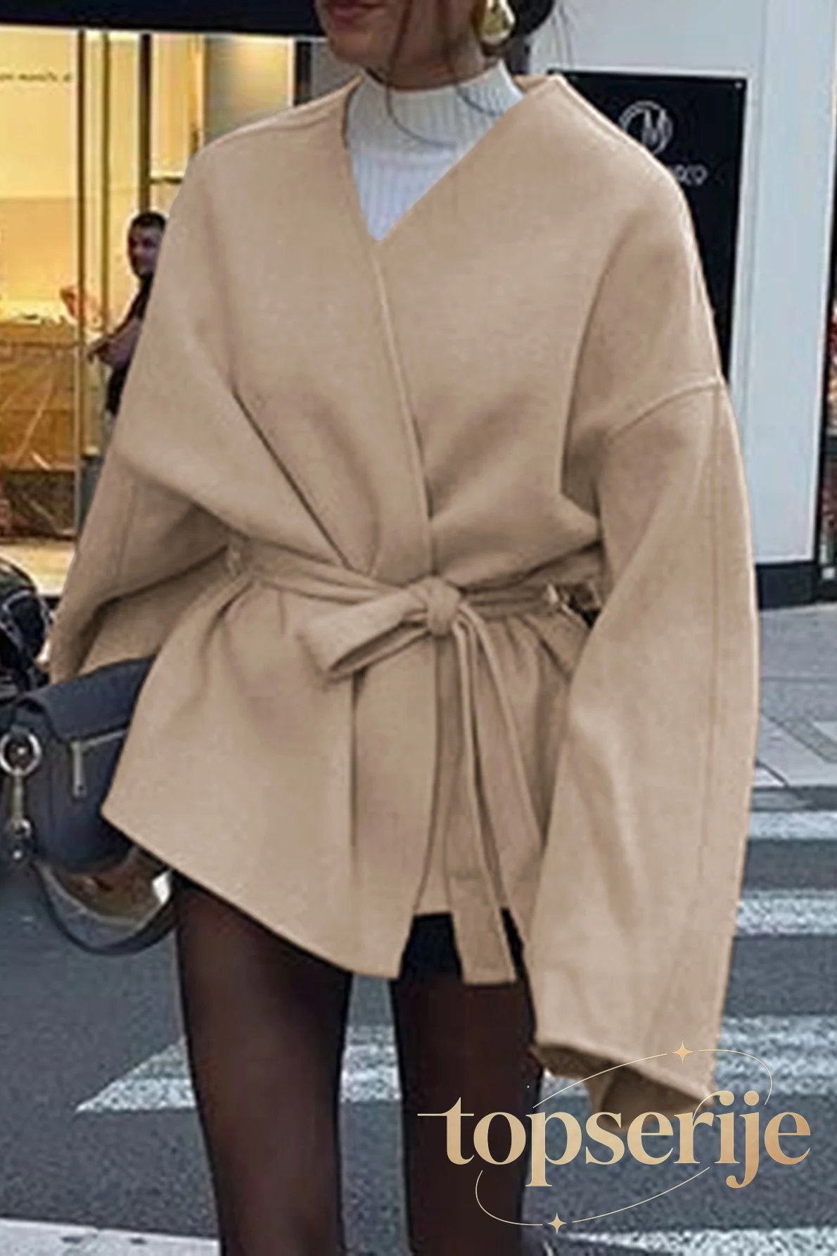 Tailored Long Sleeve Belted Trench Coat