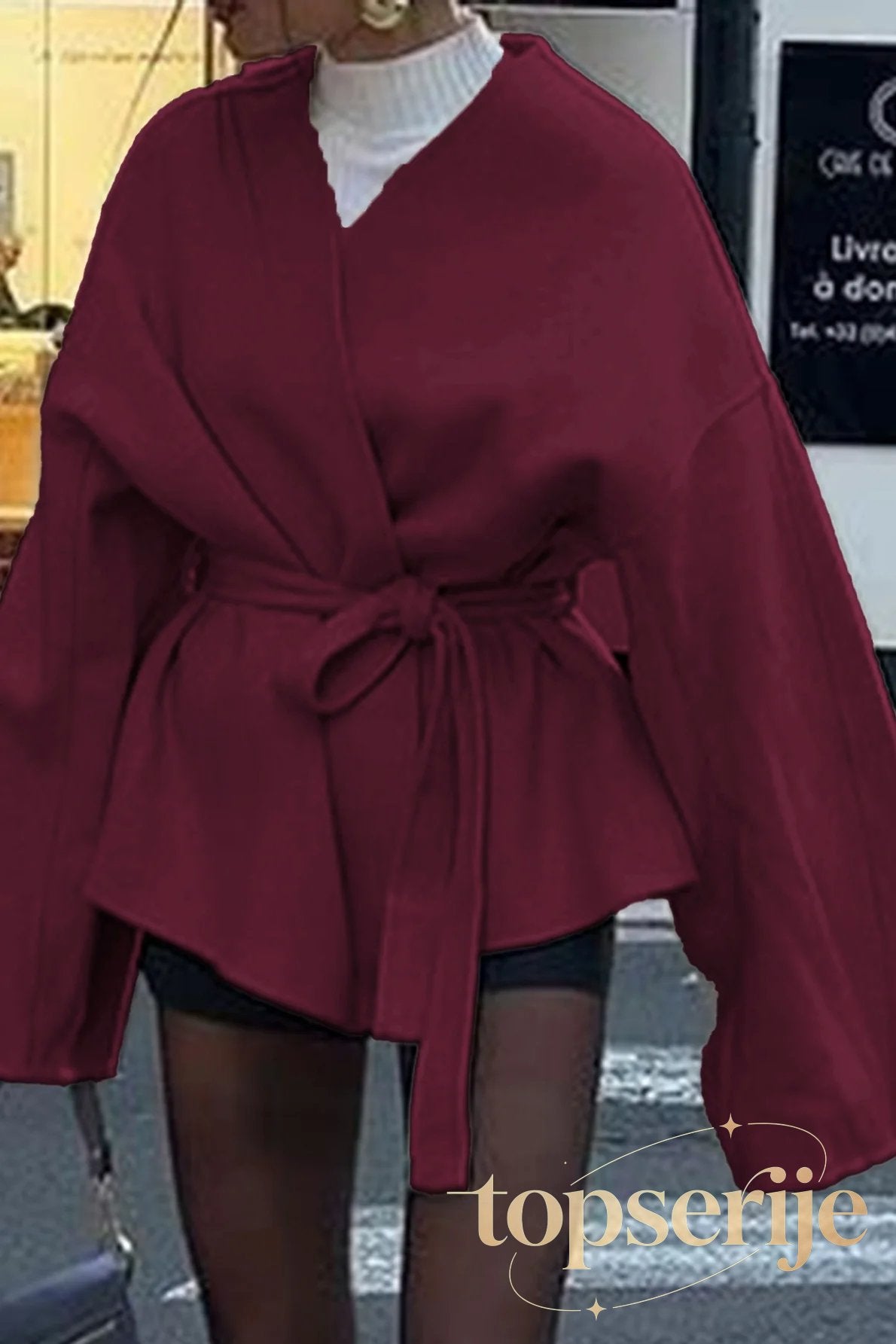 Tailored Long Sleeve Belted Trench Coat