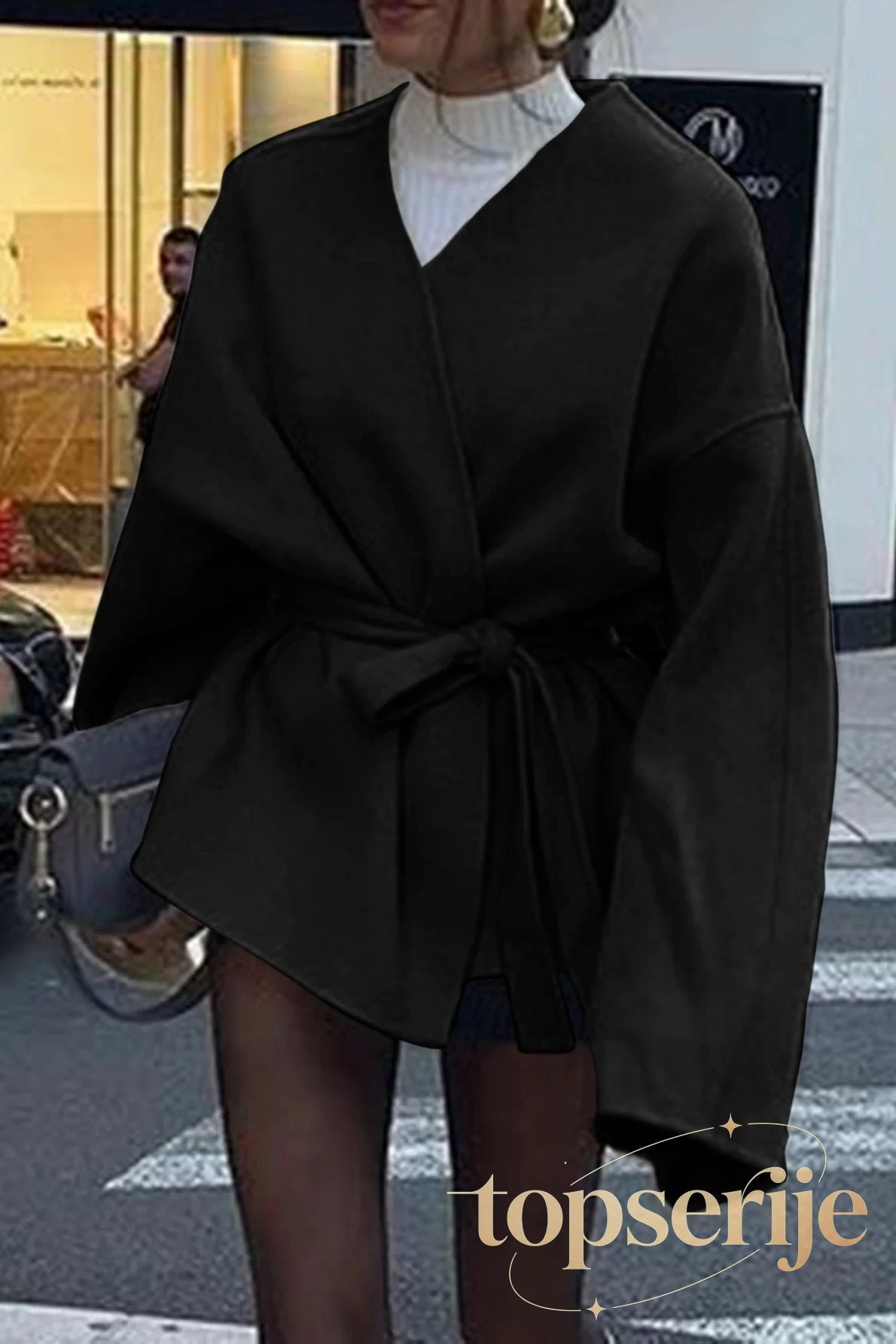 Tailored Long Sleeve Belted Trench Coat