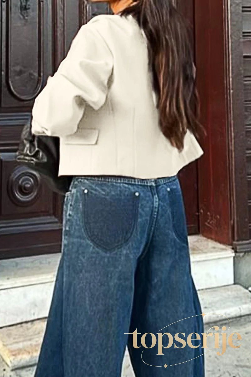 Resort Solid Color Long Sleeve Coat