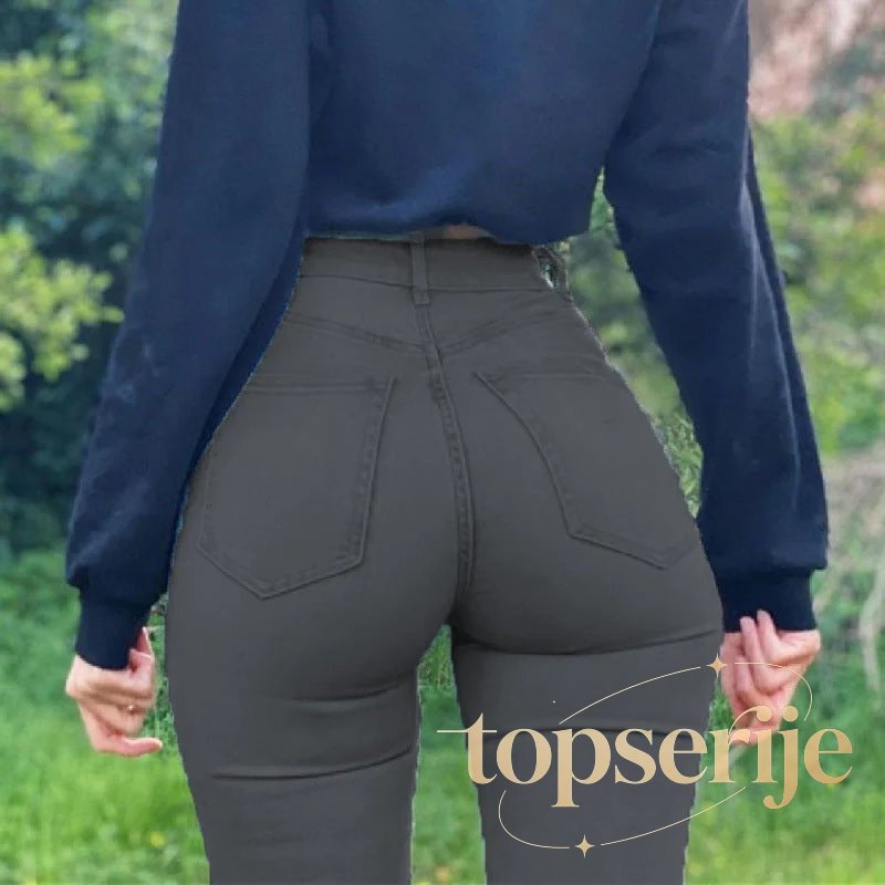 Plus Size Skinny Women's Stretch High Waisted Sexy Pencil Fashion Streetwears Elastici Slim Casual Denim Jean
