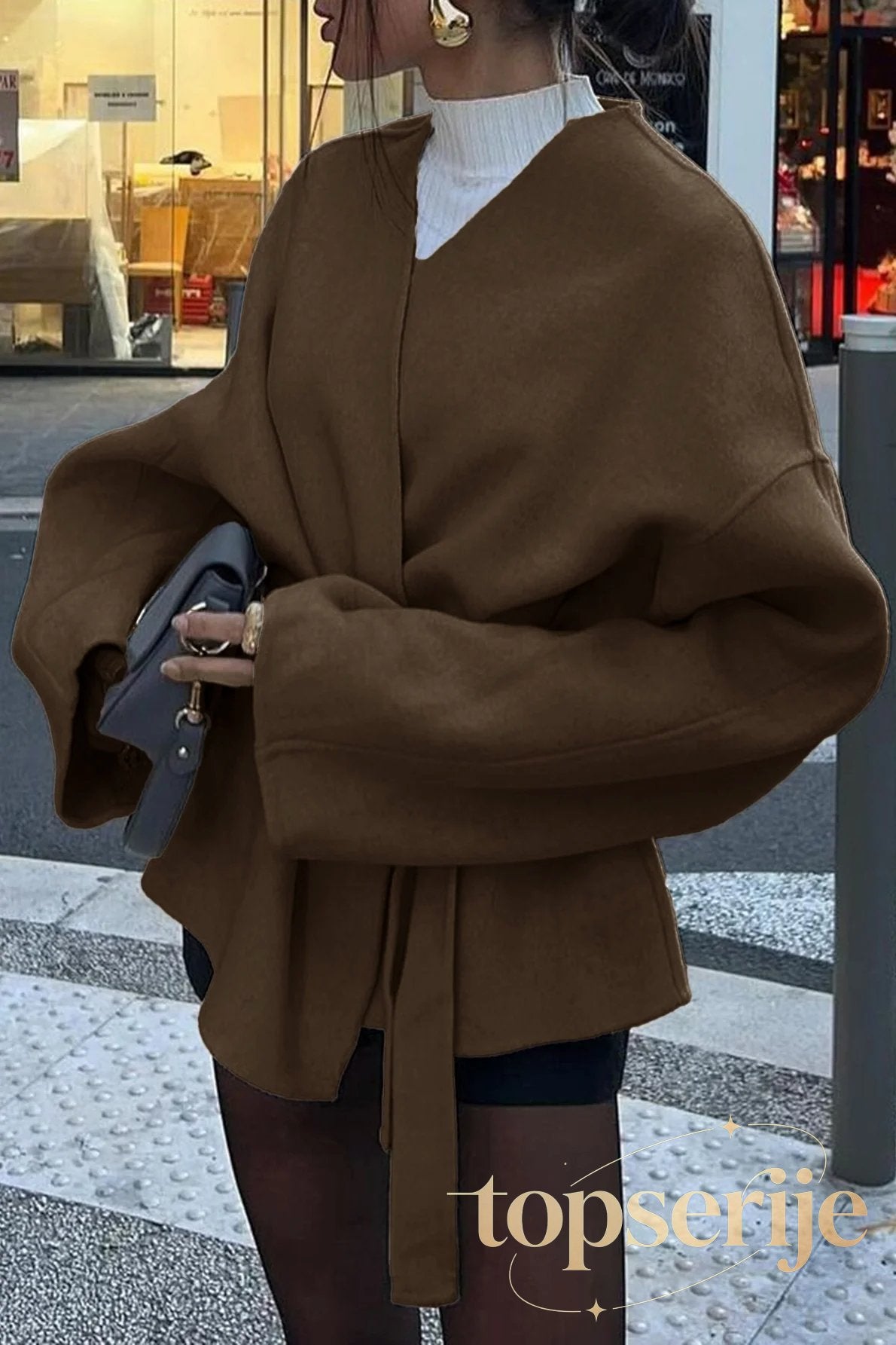 Tailored Long Sleeve Belted Trench Coat