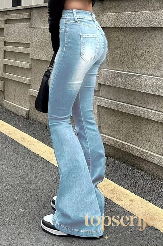 High Waist Flared Bootcut Jeans