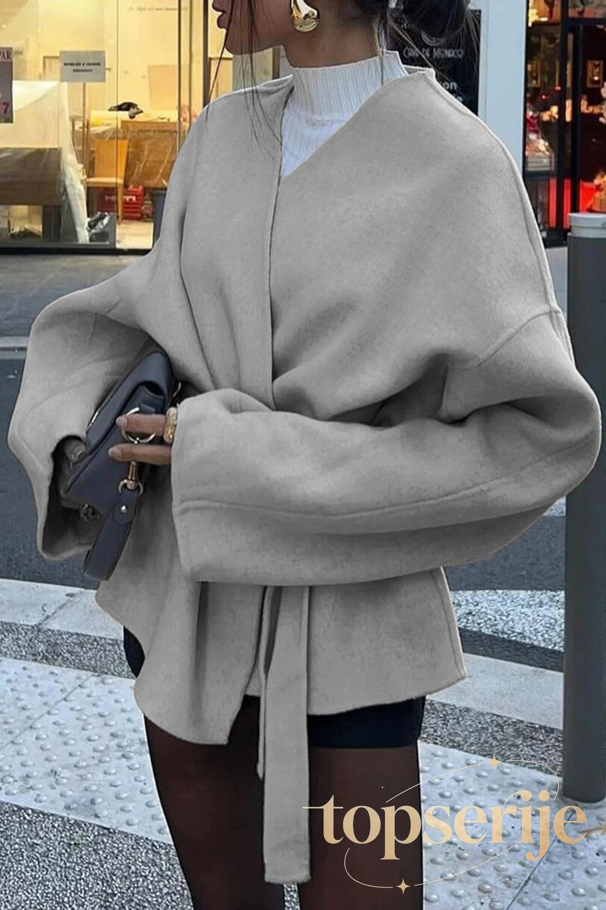 Tailored Long Sleeve Belted Trench Coat