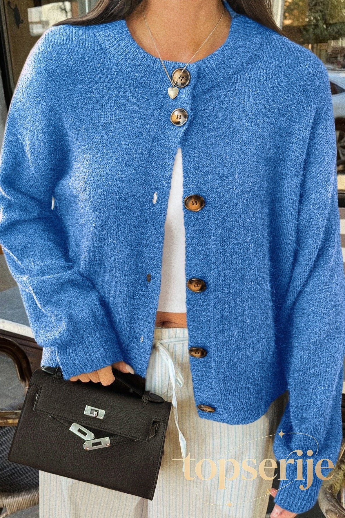 Casual Minimalist Button Front Long Sleeve Coat