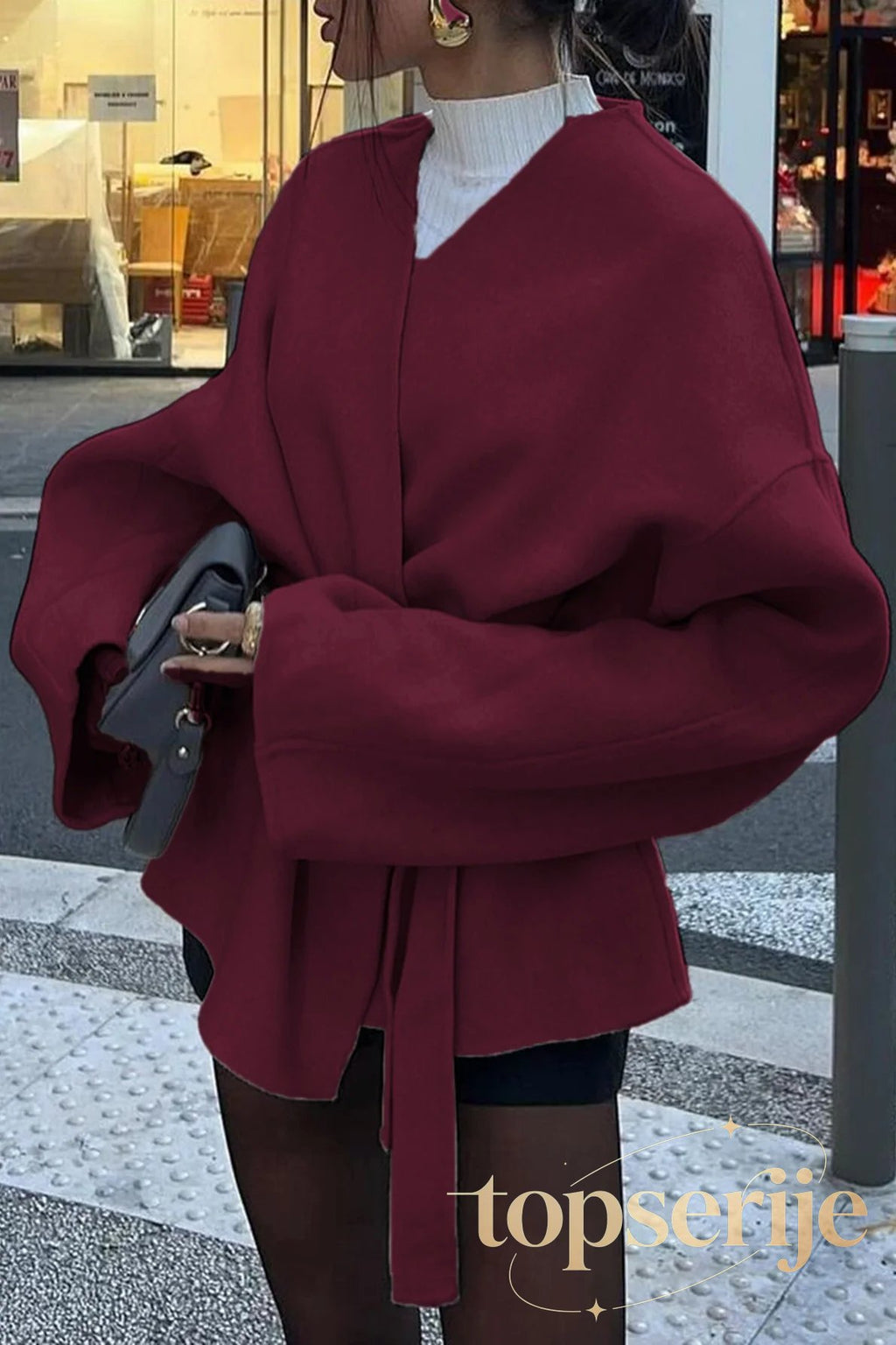Tailored Long Sleeve Belted Trench Coat