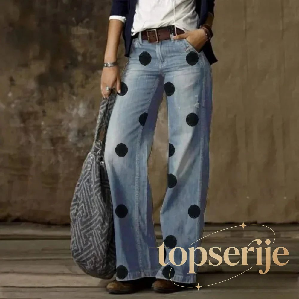 Vintage Style Loose Wide Leg Streetwear Denim Jean