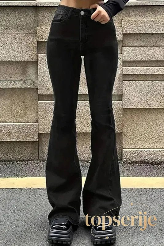 High Waist Flared Bootcut Jeans