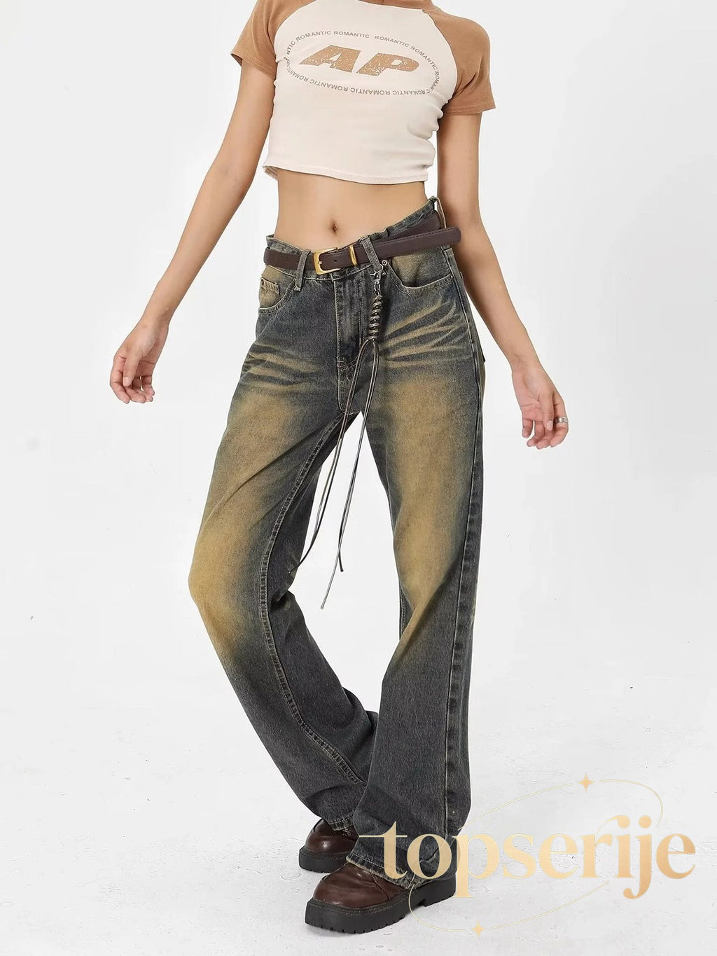 Wash Made Old Blue Micro Flared Retro Trendy Jean
