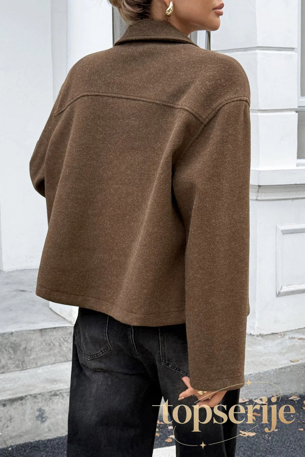 Casual Solid Color Long Sleeve Coat