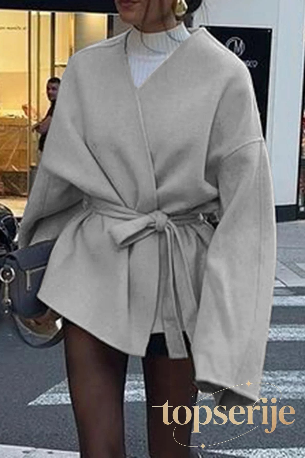 Tailored Long Sleeve Belted Trench Coat