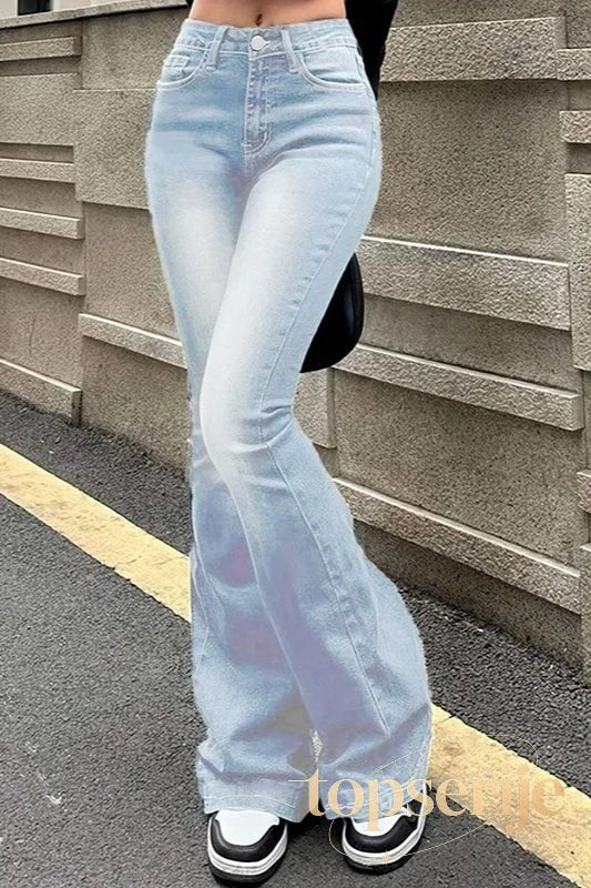 High Waist Flared Bootcut Jeans