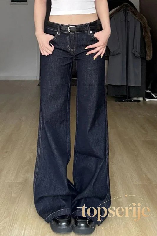 Vintage High Waist Straight Leg Jeans