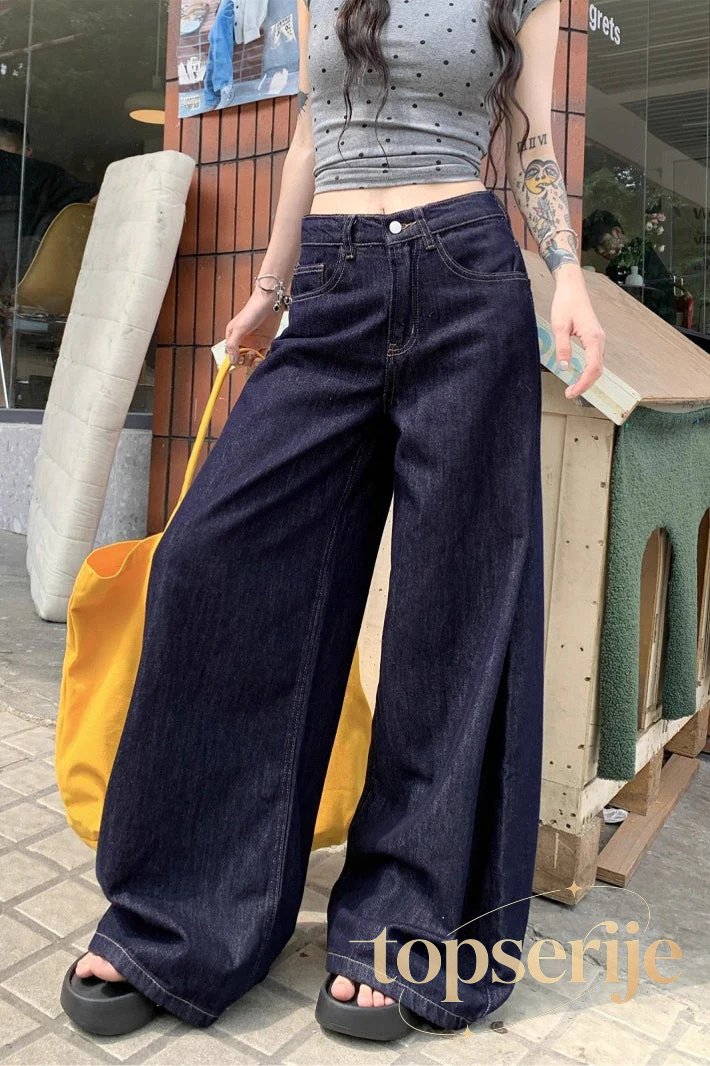 Vintage High Waist Straight Leg Jeans